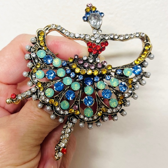 Colorful Rhinestone Brooch - Picture 5 of 5